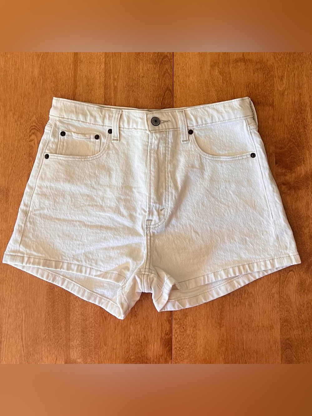 Abercrombie & Fitch High Rise Mom Denim Shorts